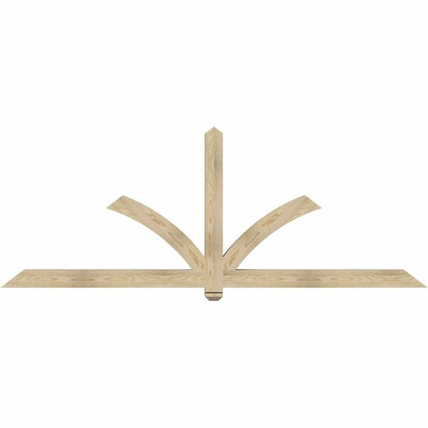 Ekena Millwork Redmond Rough Sawn Timber Gable Bracket, Douglas Fir, 96"W x 36"H x 4"D x 4"F, 9/12 Pitch GBW096X36X0404RED00RDF - main